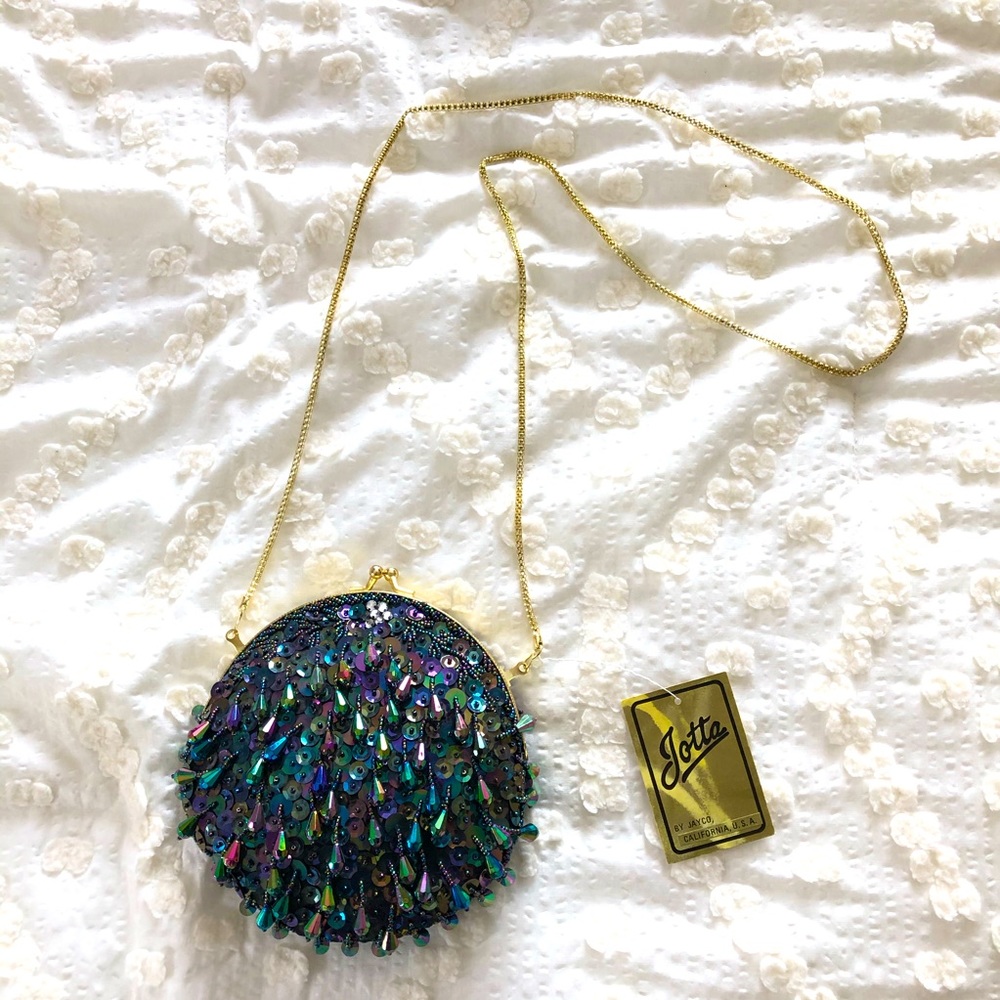 Sequin Small Purse - Gold Multi Colored